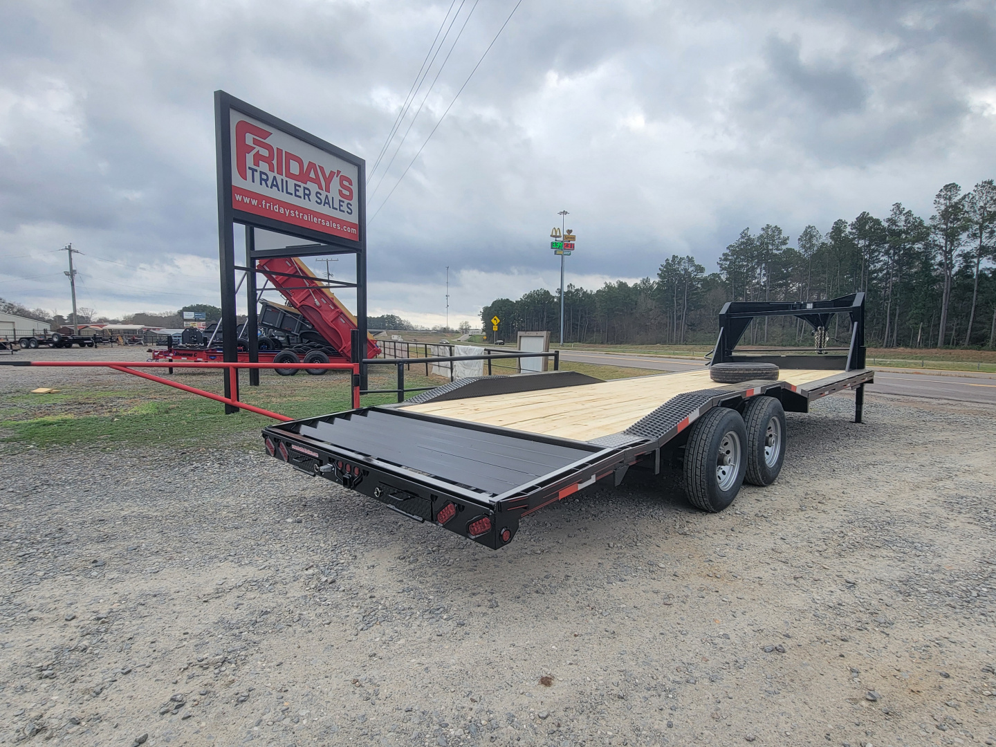 New 2026 Double A 26'x102" Gooseneck Equipment Trailer with Drive Over Fenders Equipment Trailer