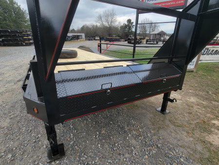 New 2026 Double A 26'x102" Gooseneck Equipment Trailer with Drive Over Fenders Equipment Trailer