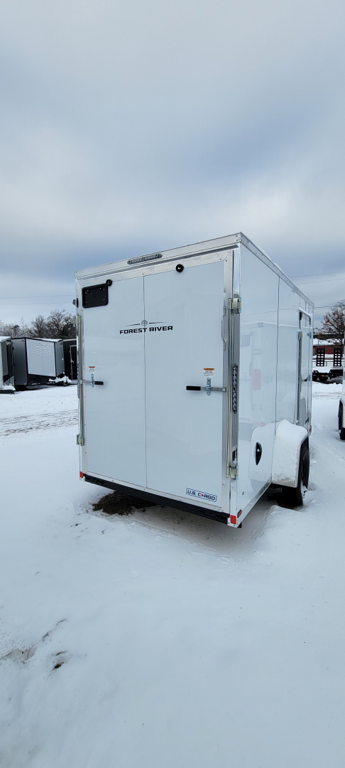 New 2025 US Cargo 2025 US Cargo 6X12 WHITE 7' Cargo / Enclosed Trailer