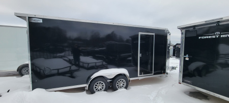 New 2026 Lightning Trailers 7X23 BLACK 7' TALL 7K Snowmobile Trailer