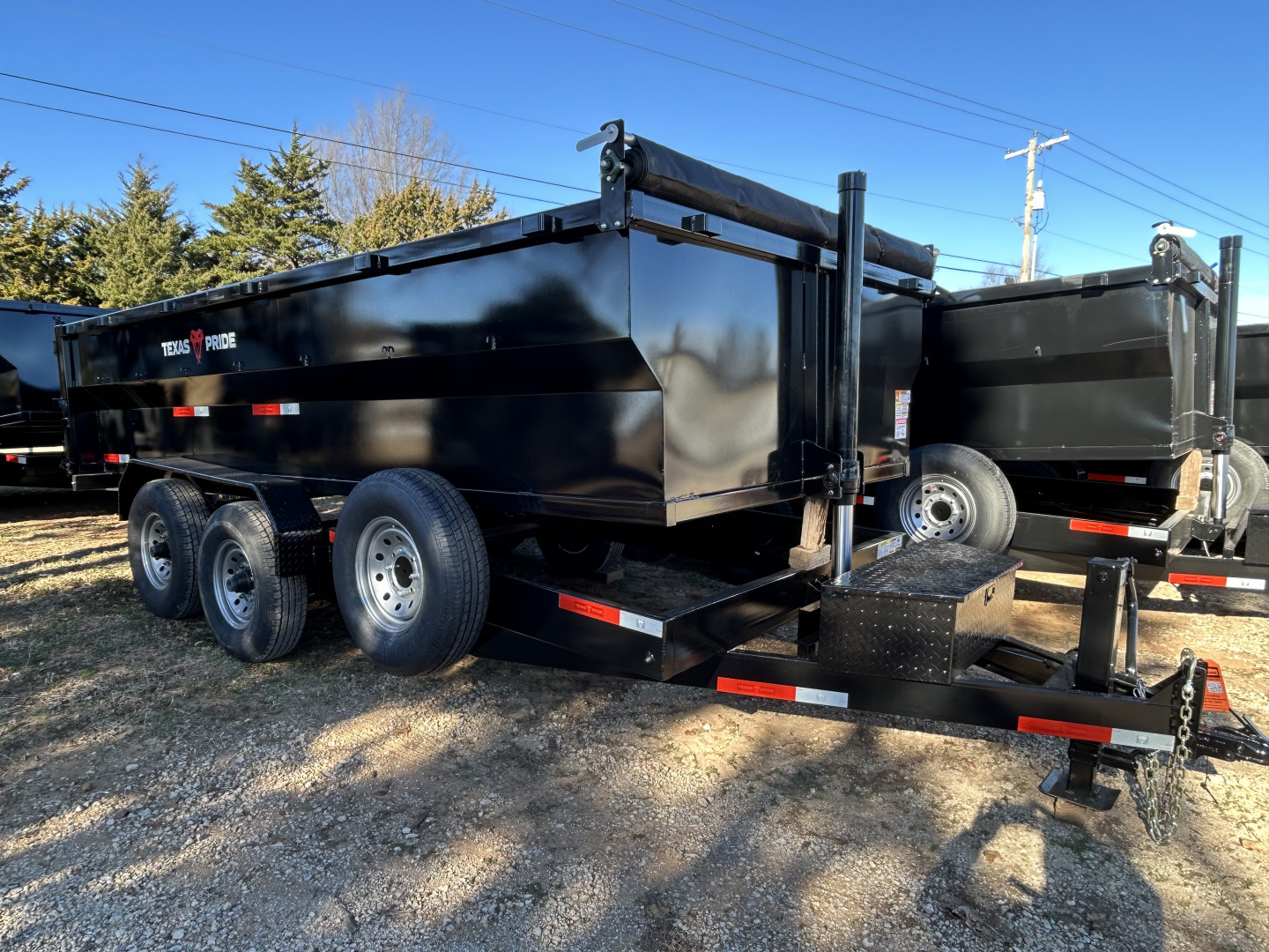 New 2026 Texas Pride Trailers 7x16x3 Tandem Axles Dump Trailer