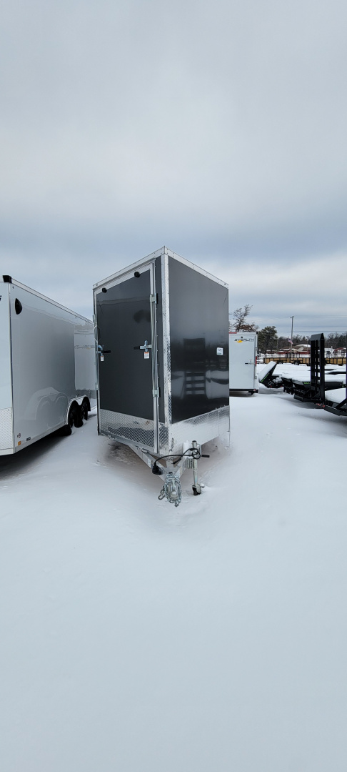 New 2026 Lightning Trailers 7X19 CHARCOAL 7' TALL 7K Snowmobile Trailer