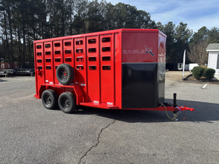 New 2026 Eagle X Trailers 14X 6'8  LIVESTOCK Stock / Stock Combo Trailer