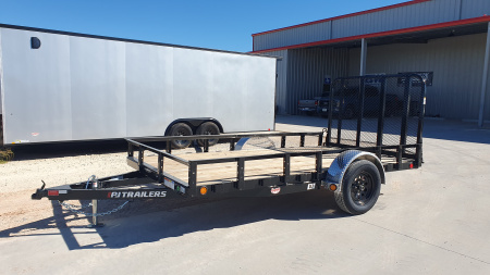 New 2026 PJ 77 x12' Single Axle Utility Trailer - U7