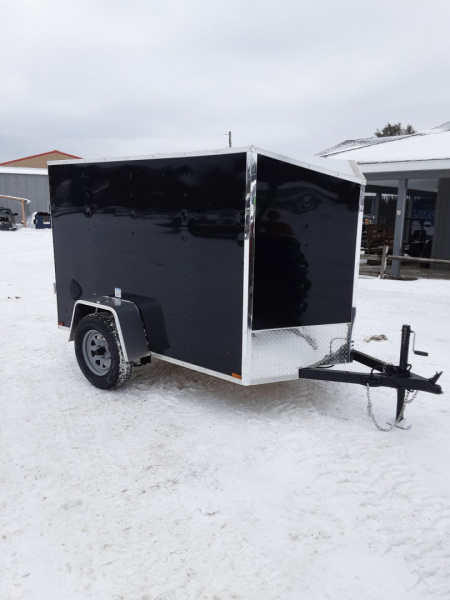 New 2026 US Cargo 5X8 BLACK RAMP 3K Cargo / Enclosed Trailer