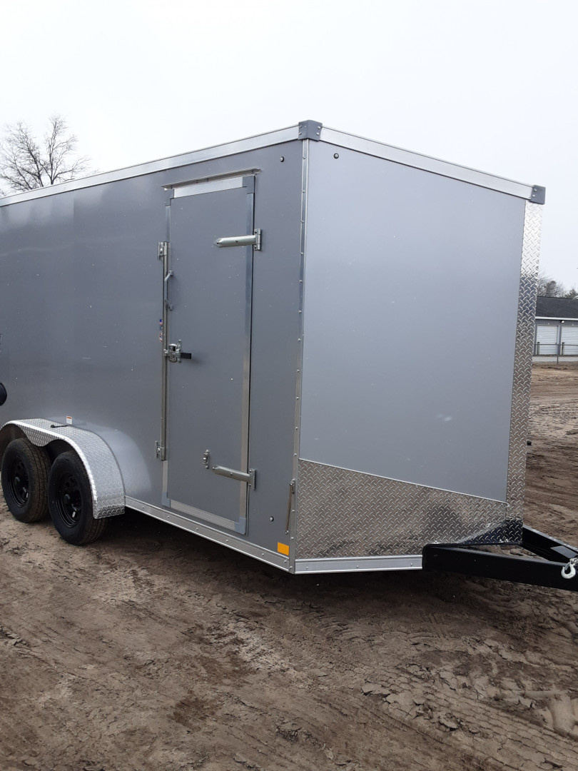 New 2026 Stealth Trailers 7X14 SILVER 7'TALL 7K Cargo / Enclosed Trailer