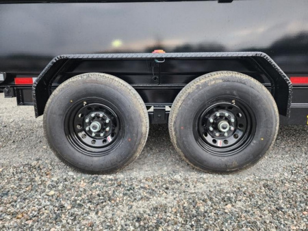 New 2026 Big Tex 7x14 14LX Channel Tandem Axle w/ Slide-In Ramps 14000 GVWR Dump Trailer