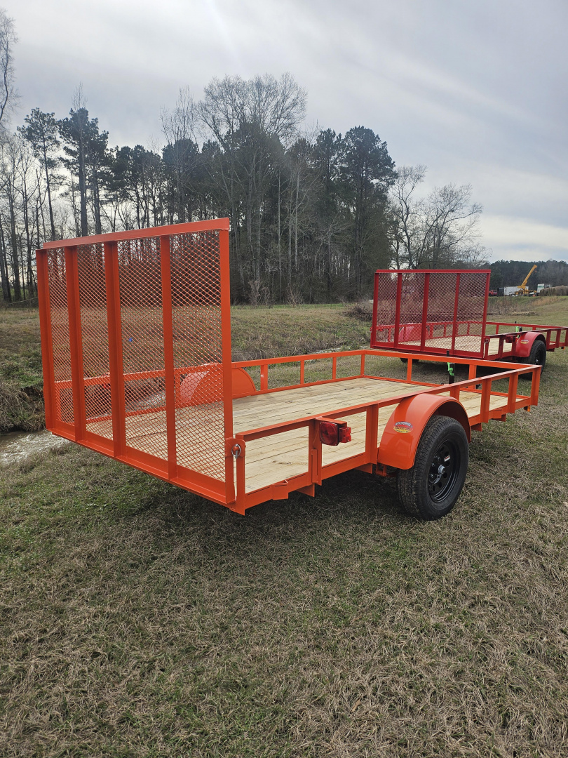 New 2026 Long Run Trailers 6'4"x12' 4' gate Orange Utility Trailer