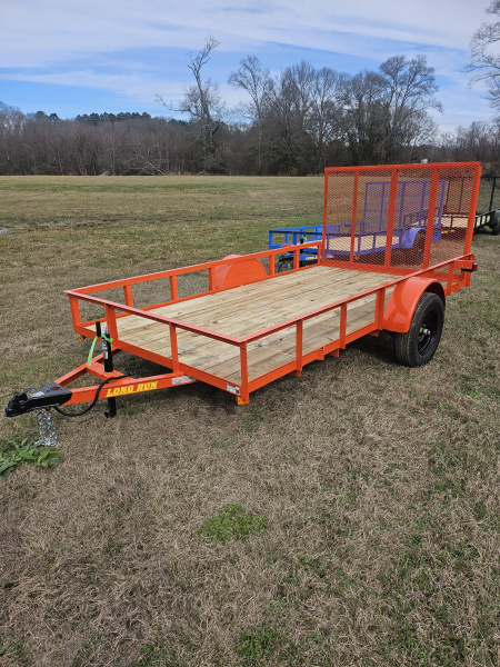 New 2026 Long Run Trailers 6'4"x12' 4' gate Orange Utility Trailer
