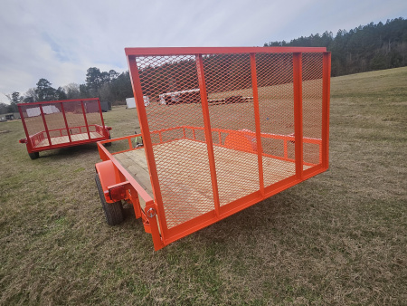 New 2026 Long Run Trailers 6'4"x12' 4' gate Orange Utility Trailer