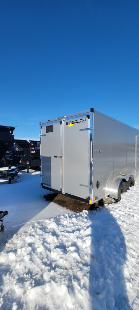 New 2026 Stealth Trailers 7X16 SILVER BARN DOOR 7K Cargo / Enclosed Trailer
