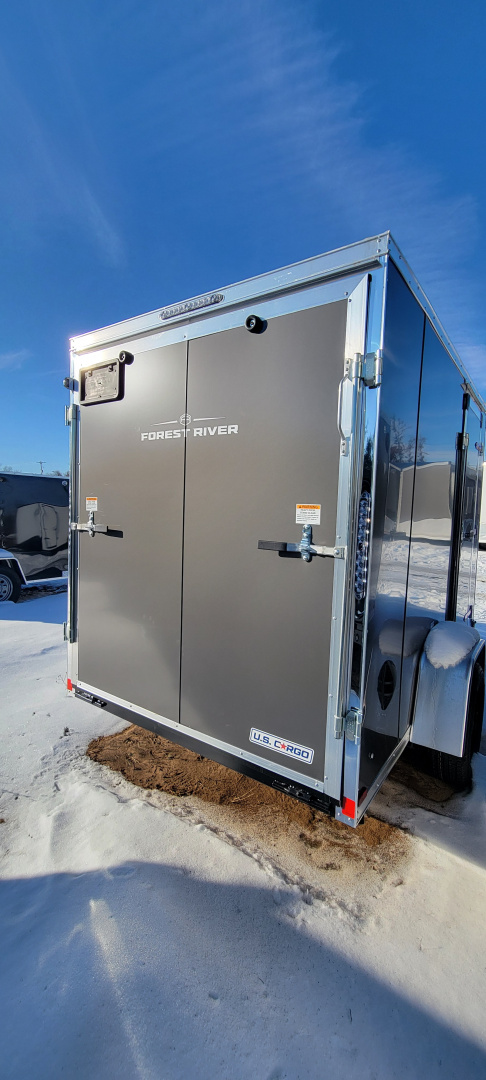 New 2026 US Cargo 6X10 CHARCOAL 6'6" TALL 3K RAMP Cargo / Enclosed Trailer