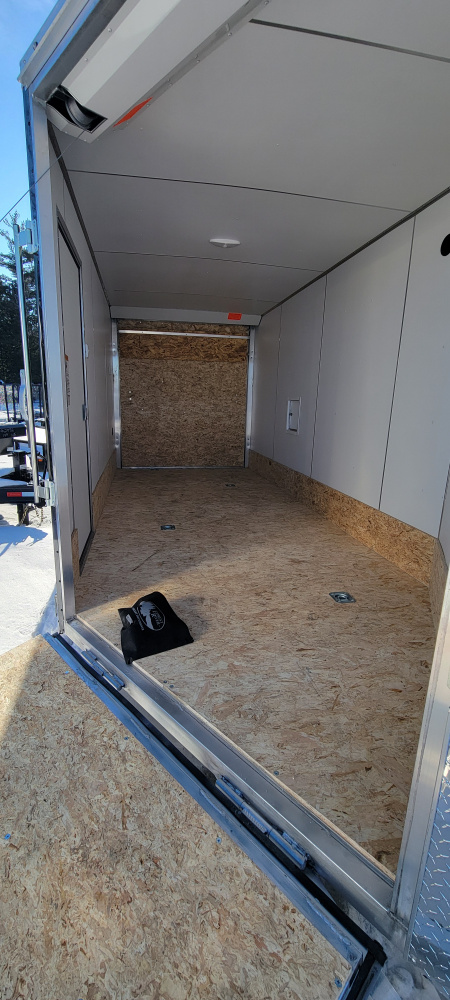 New 2026 Lightning Trailers 7X19 BLACK 7' TALL 7K Snowmobile Trailer