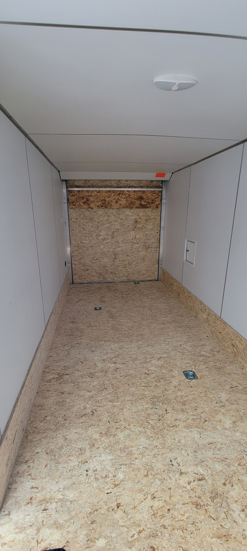 New 2026 Lightning Trailers 7X19 WHITE 7' TALL 7K Snowmobile Trailer