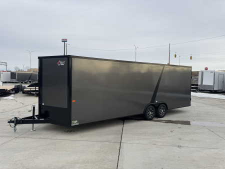 Used USED 2025 AERO 8.5x24 +2’V 7' TALL BLACKOUT  EDITION - QUALITY Enclosed Rear Ramp Car Hauler Cargo Trailer
