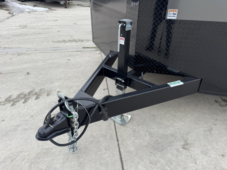 Used USED 2025 AERO 8.5x24 +2’V 7' TALL BLACKOUT  EDITION - QUALITY Enclosed Rear Ramp Car Hauler Cargo Trailer