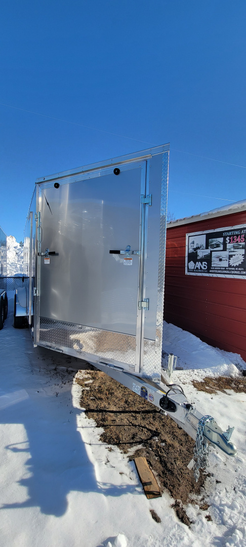 New 2026 Lightning Trailers 7X23 SILVER 7' TALL 7K Snowmobile Trailer