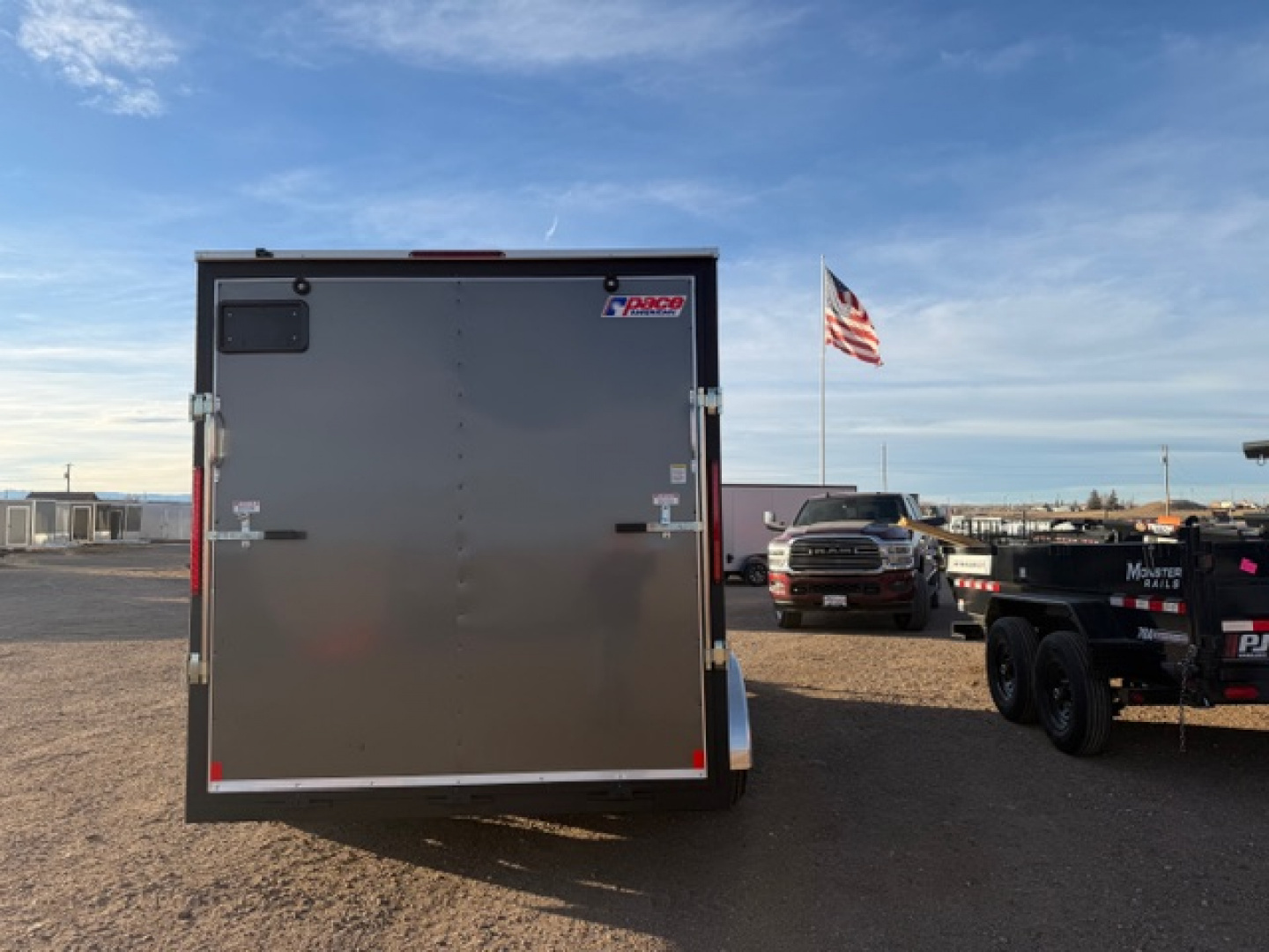 New 2026 Pace American 7X16 Outback Cargo / Enclosed Trailer- 7x16 Charcoal