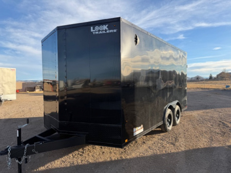 New 2026 Look Trailers 8.5X16 ST DLX- 6IN TALLER - Black- 10K