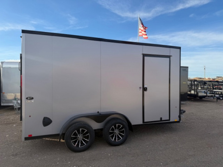 New 2025 Look Trailers 7x14 Enclosed- 7K- Polycore Sides- Silver