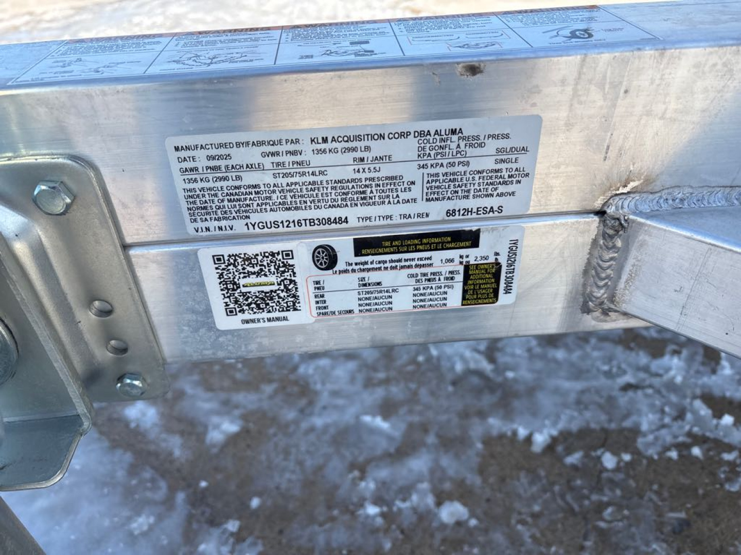 New 2026 Aluma 6812H-ESA-S-TG Utility Trailer