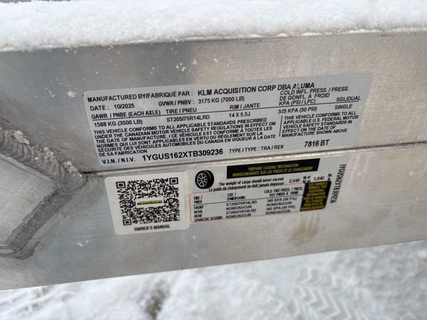 New 2026 Aluma 7816TA-EL-BT-RTD Utility Trailer