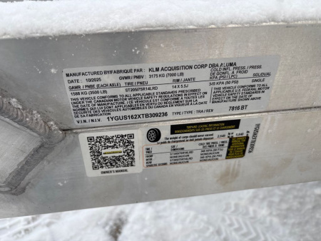 New 2026 Aluma 7816TA-EL-BT-RTD Utility Trailer