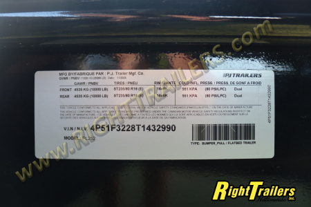 New 2026 8.5X25 PJ EQUIPMENT TRAILER