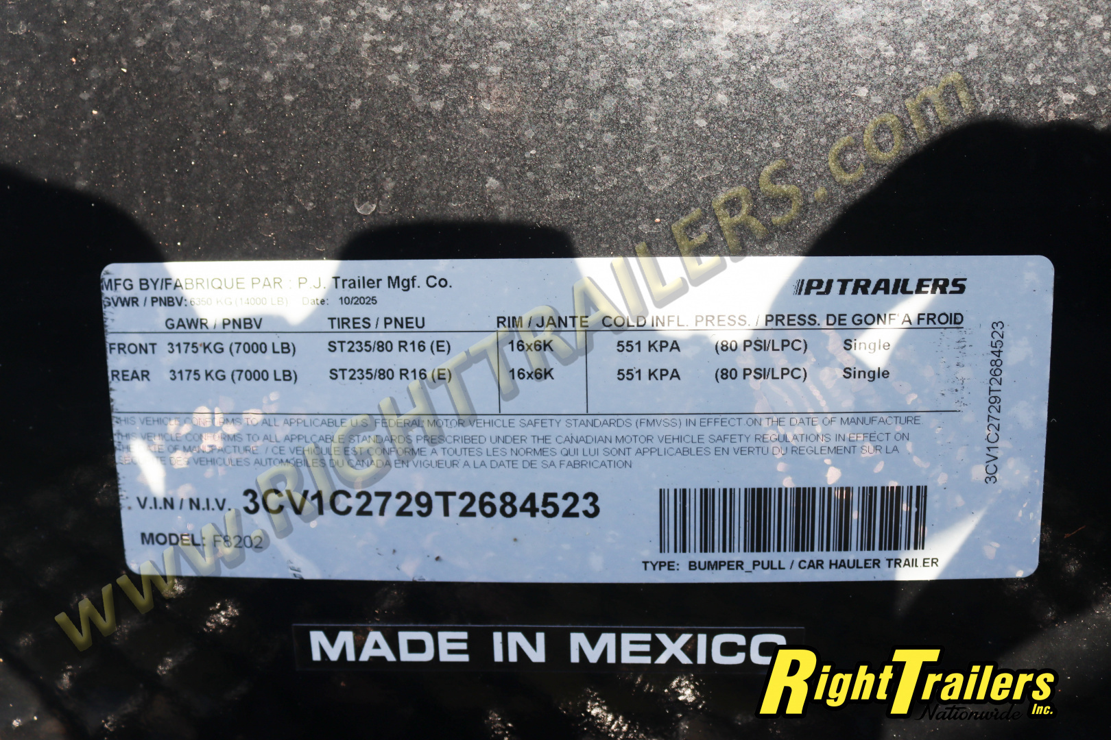 New 2026 8.5X20 PJ Deckover Equipment Trailer