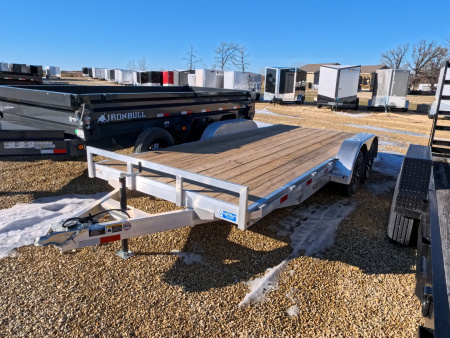 Used USED 2024 H&H 82 x 16 +2 Aluminum Carhauler with 7K GVWR, Spare Tire Mount and Spare Tire