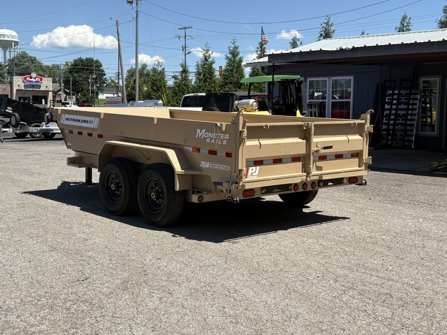 New 2026 PJ TRAILERS 83" x 14' Low-Pro Telescopic Dump (DT1) 14K GVWR - Hydraulic Jack Dump Trailer