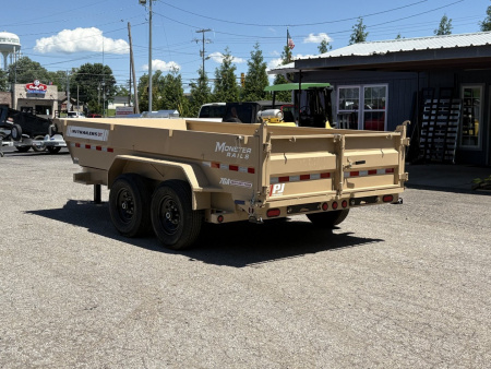 New 2026 PJ TRAILERS 83" x 14' Low-Pro Telescopic Dump (DT1) 14K GVWR - Hydraulic Jack Dump Trailer