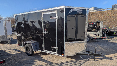 New 2026 Homesteader 6x12 Intrepid V-Nose Cargo Trailer w/ Ramp Door