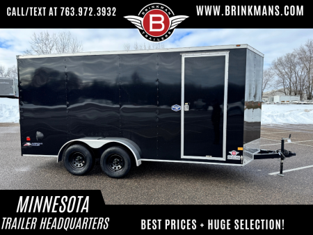 New American Hauler 7x16 Tandem Enclosed Cargo Trailer - Rear Ramp Door!