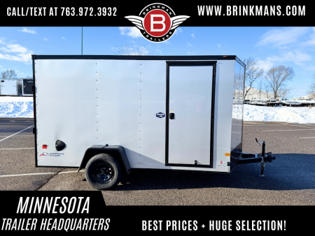 New American Hauler 7x12 Enclosed Cargo Trailer - 6'6  Int. - Rear Ramp! Blackout Package!