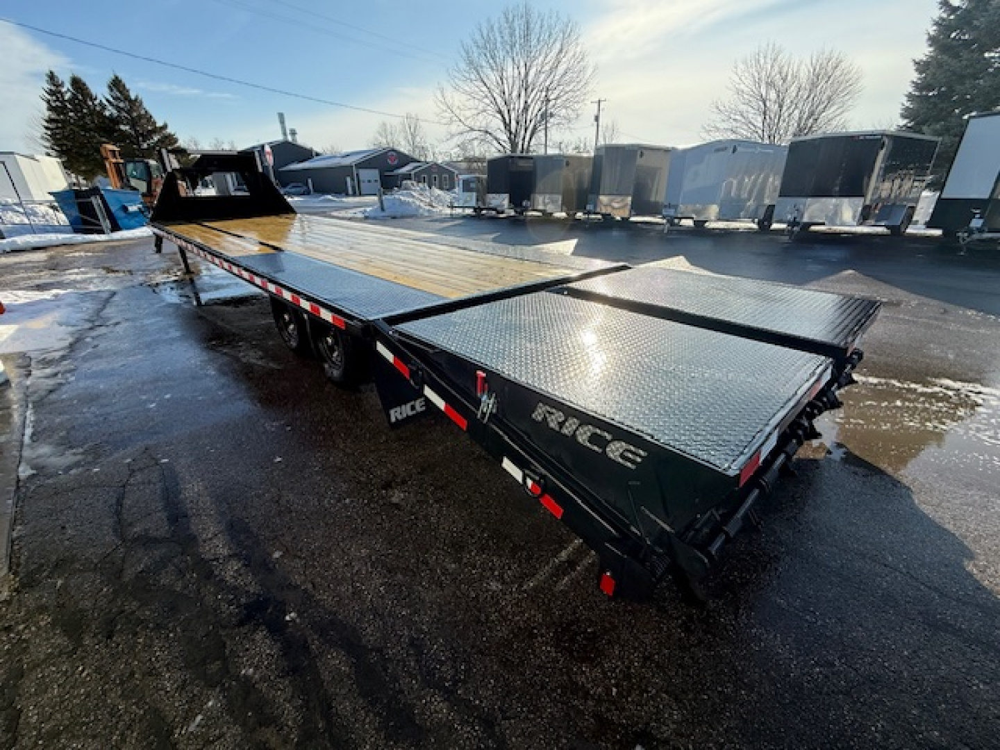 New 2026 Rice Trailers 102"X30' GOOSENECK Deckover Trailer