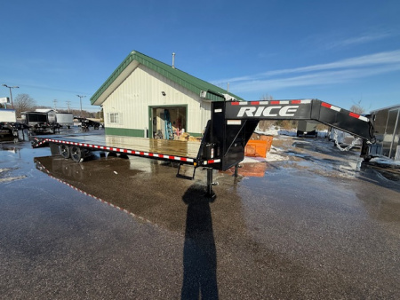 New 2026 Rice Trailers 102 X30' GOOSENECK Deckover Trailer