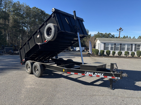 New 2025 Trail Maxx 83x14 HIGH SIDE TELESCOPIC 14K GVWR Dump Trailer