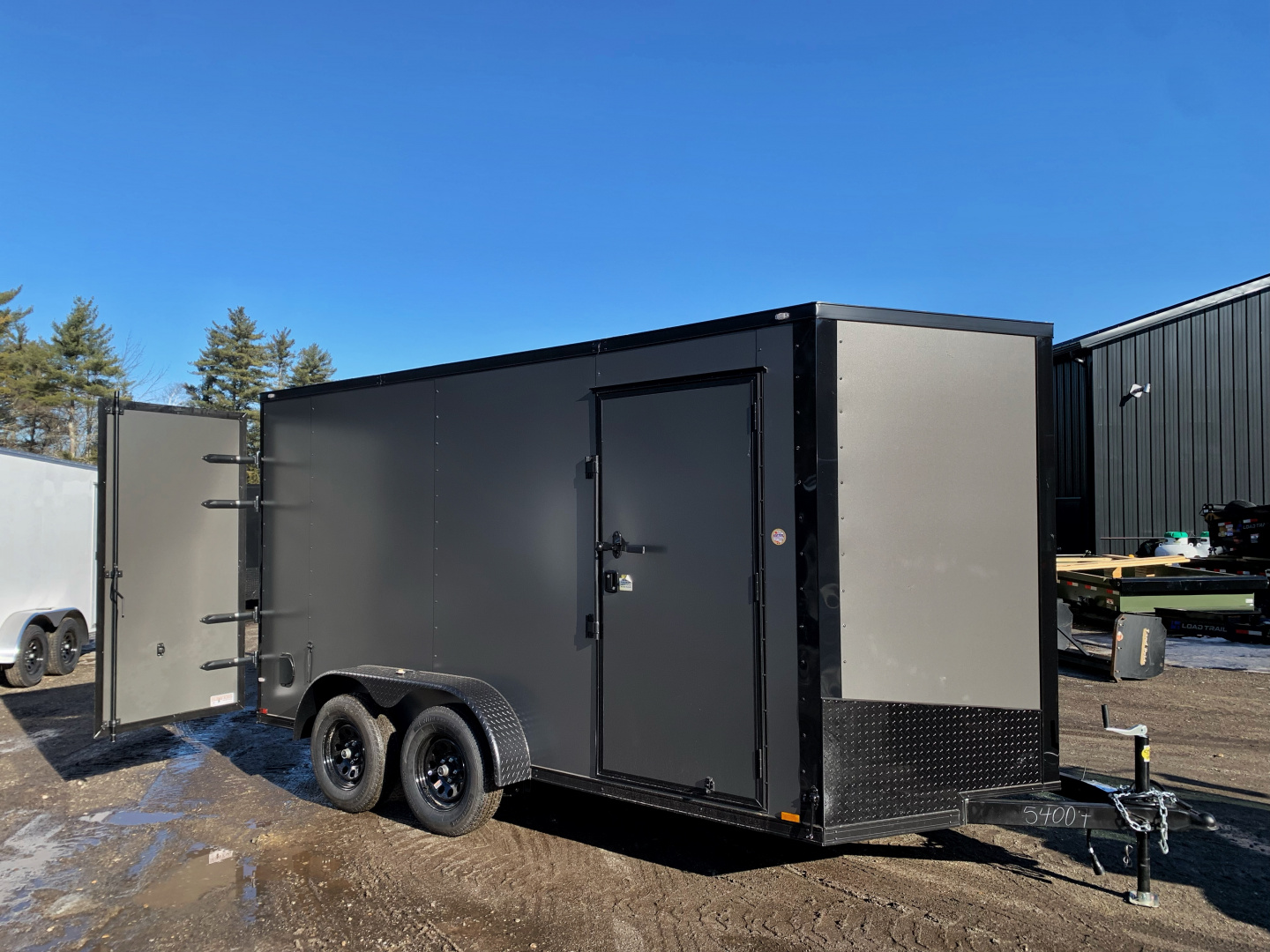 New 2026 Spartan 7X14 +2ft V-nose/ 7' interior height / Polycore Exterior / 16" OC Construction/ Barn Door- 7000GVW