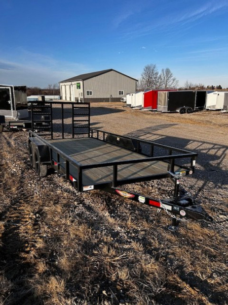 New 2026 H&H Trailers 82"X16' Rail Side Utility 7k gvwr Utility Trailer