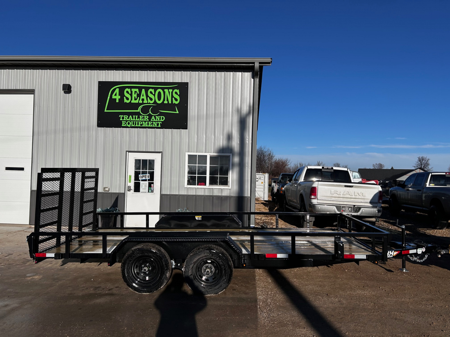 New 2026 H&H Trailers 82"X16' Rail Side Utility 7k gvwr Utility Trailer