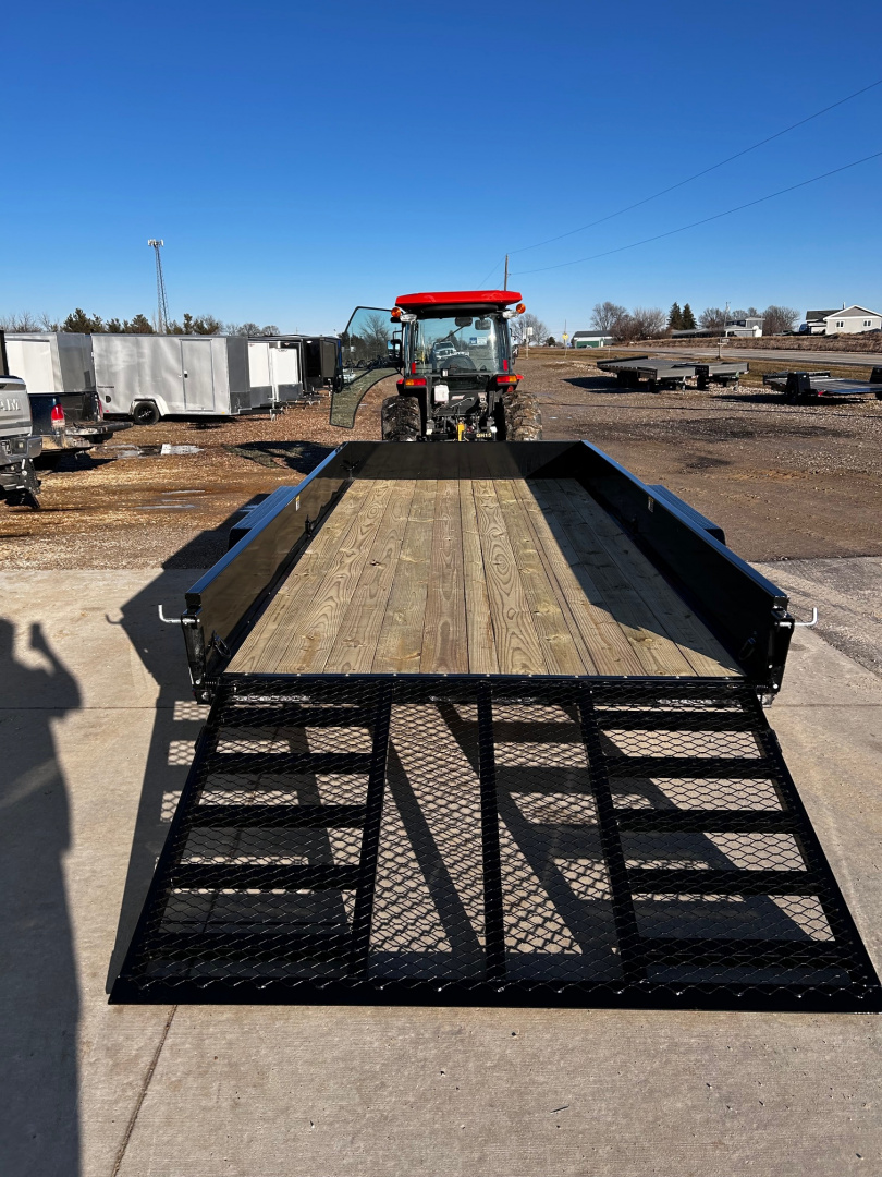 New 2026 H&H Trailers 82"X16' SOLID SIDE 7K GVWR 4' GATE Utility Trailer
