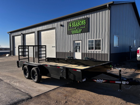 New 2026 H&H Trailers 82 X16' SOLID SIDE 7K GVWR 4' GATE Utility Trailer