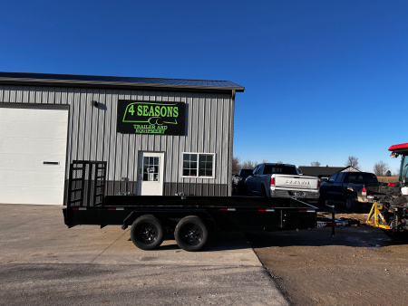 New 2026 H&H Trailers 82"X16' SOLID SIDE 7K GVWR 4' GATE Utility Trailer