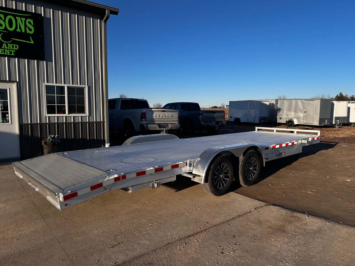 New 2026 H&H Trailers 82X24 9.9K GVWR ALUMINUM Car / Racing Trailer