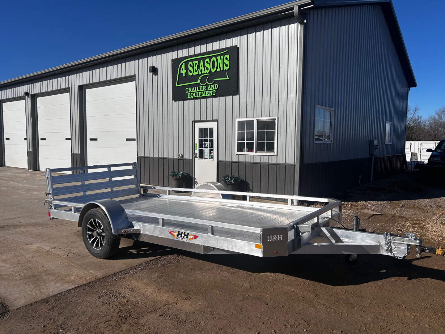 New 2026 H&H Trailers 78"X14' SA Aluminum bi-fold gate Utility Trailer
