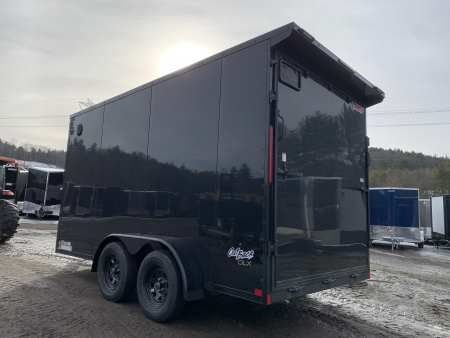 New 2026 Pace American 7x14 + 2ft V nose/ Rear Spoiler/ Polycore / Blackout - 7000GVW