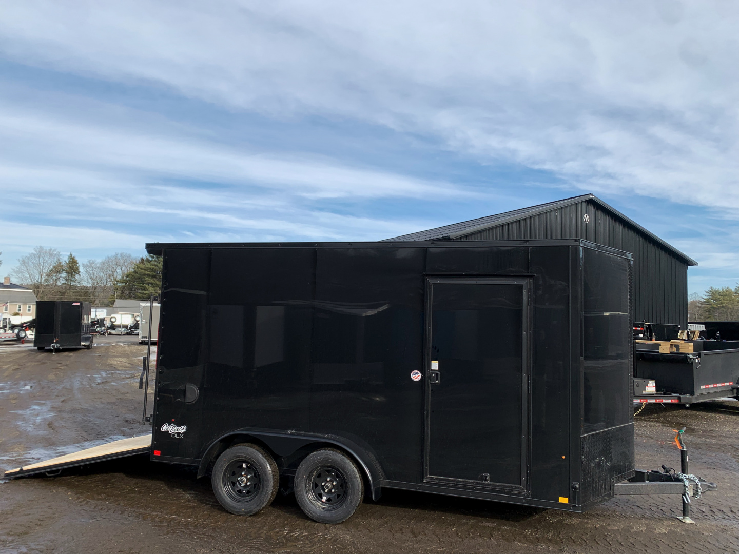 New 2026 Pace American 7x14 + 2ft V nose/ Rear Spoiler/ Polycore / Blackout - 7000GVW