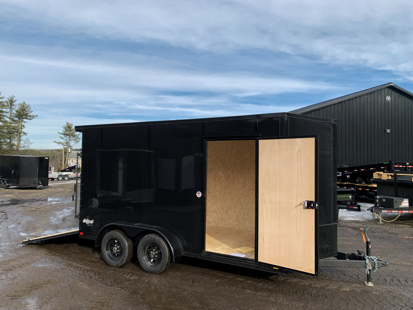 New 2026 Pace American 7x14 + 2ft V nose/ Rear Spoiler/ Polycore / Blackout - 7000GVW