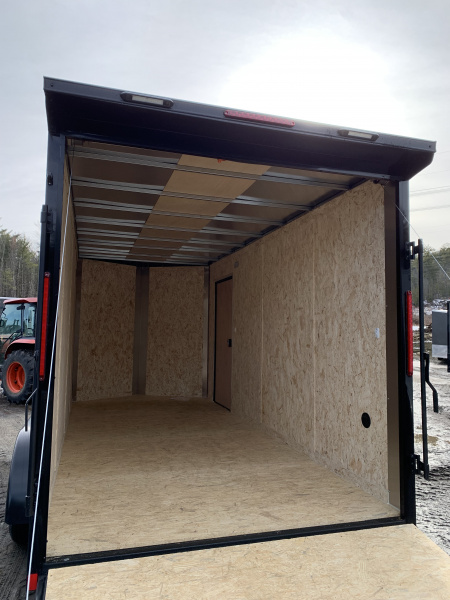 New 2026 Pace American 7x16 + 2ft V nose/ Rear Spoiler/ Polycore / Blackout - 7000GVW